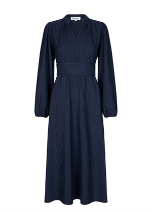 Paris midi kjole Dark Navy Lollys Laundry 